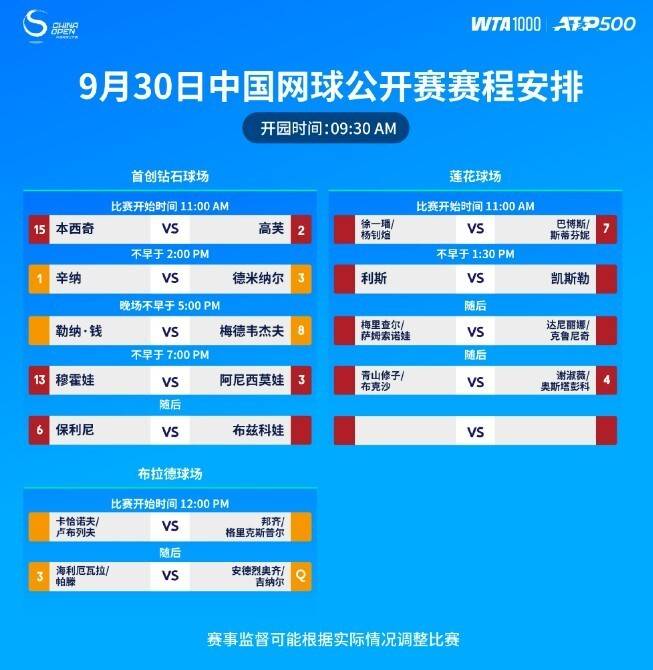 开云网址-中(zhōng)网第7比赛日看点：高芙(fú)领衔冲擊(jī)八强，辛纳再战德米纳尔